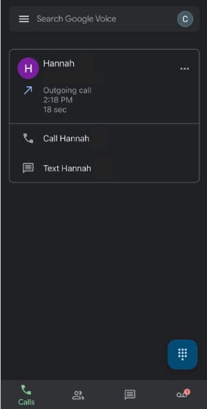 communication app - google voice